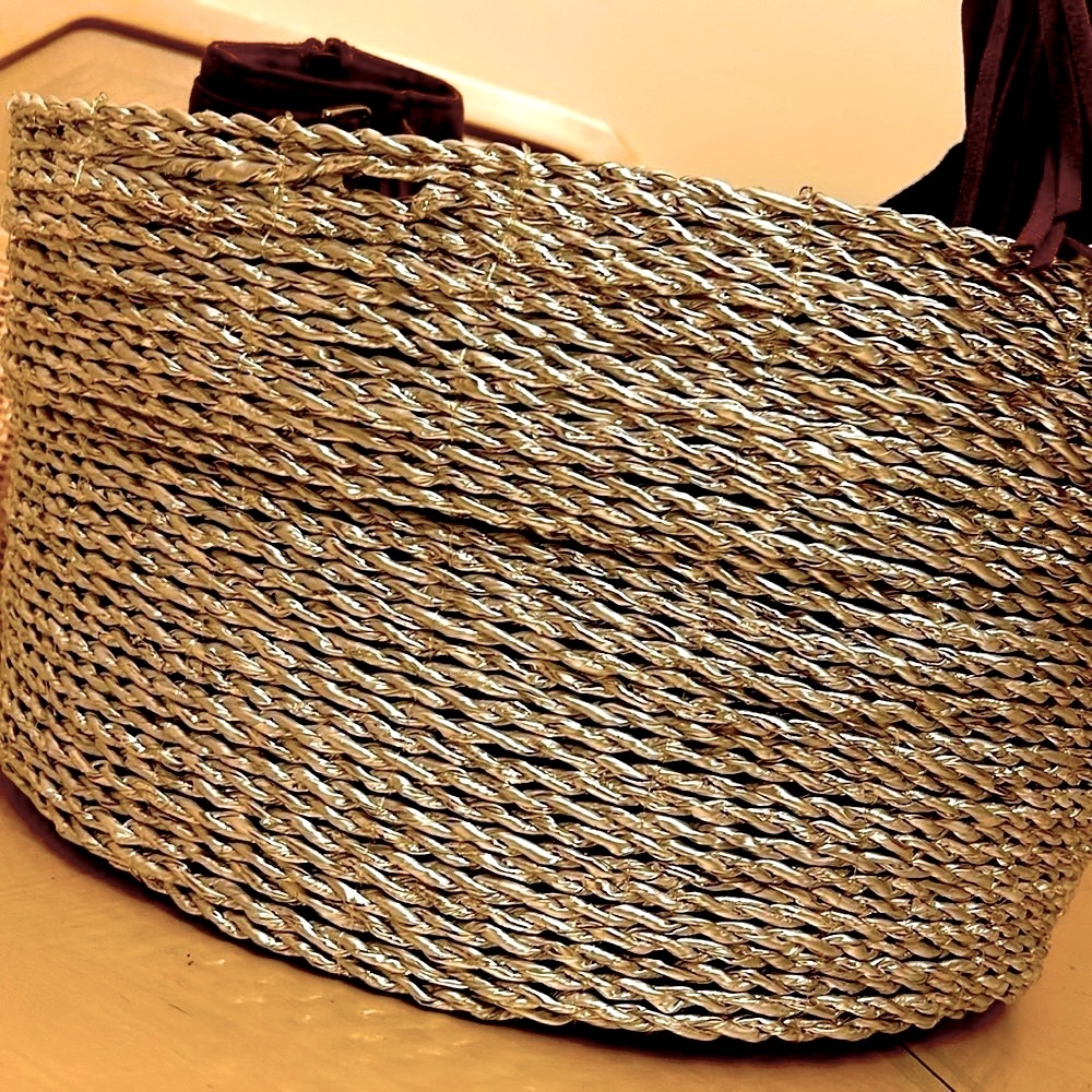 Silver Metallic Flexible Basket 🧺